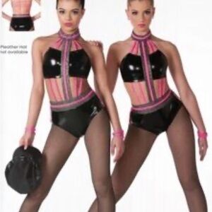 Black and Pink Teen Jazz Dance Costume